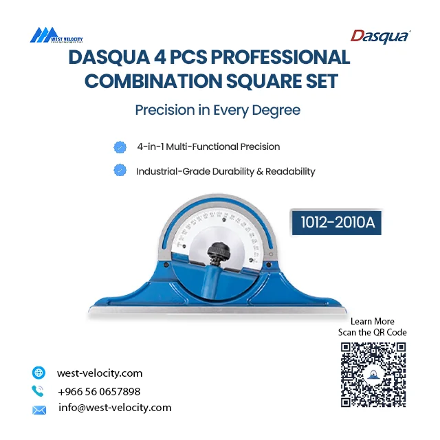 Dasqua 4 PCS Professional Combination Square Set - Dasqua - SKU: 1012-2010-A