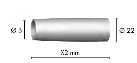 ABICOR BINZEL ABIMIG A T 255 LW conical gas nozzle (5 pieces) with 16mm diameter for MIG welding