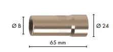 ABICOR BINZEL ABIMIG GRIP W 555 D TS screw-on tapered gas nozzle 13mm 5-pack welding spares