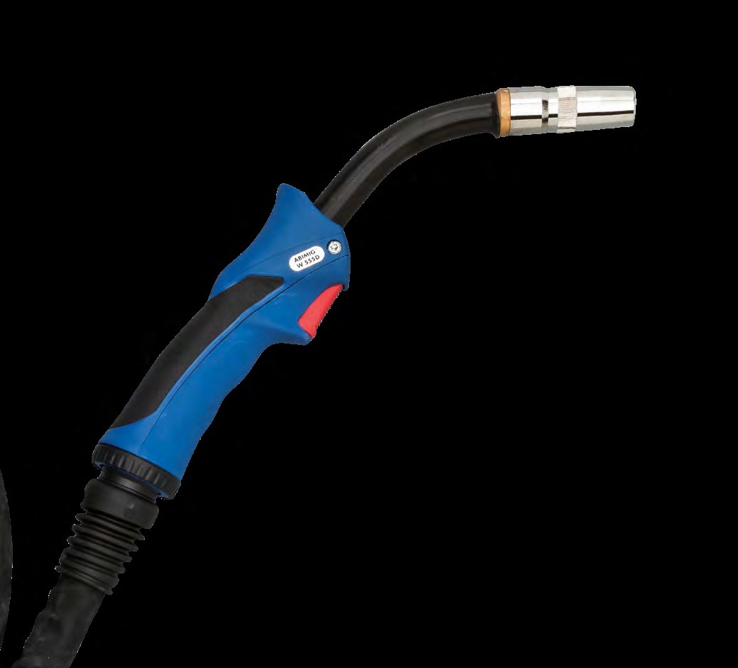 ABIMIG GRIP W 555 D TS — swan neck 50° — front view — ABICOR BINZEL — MIG/MAG Welding Torches