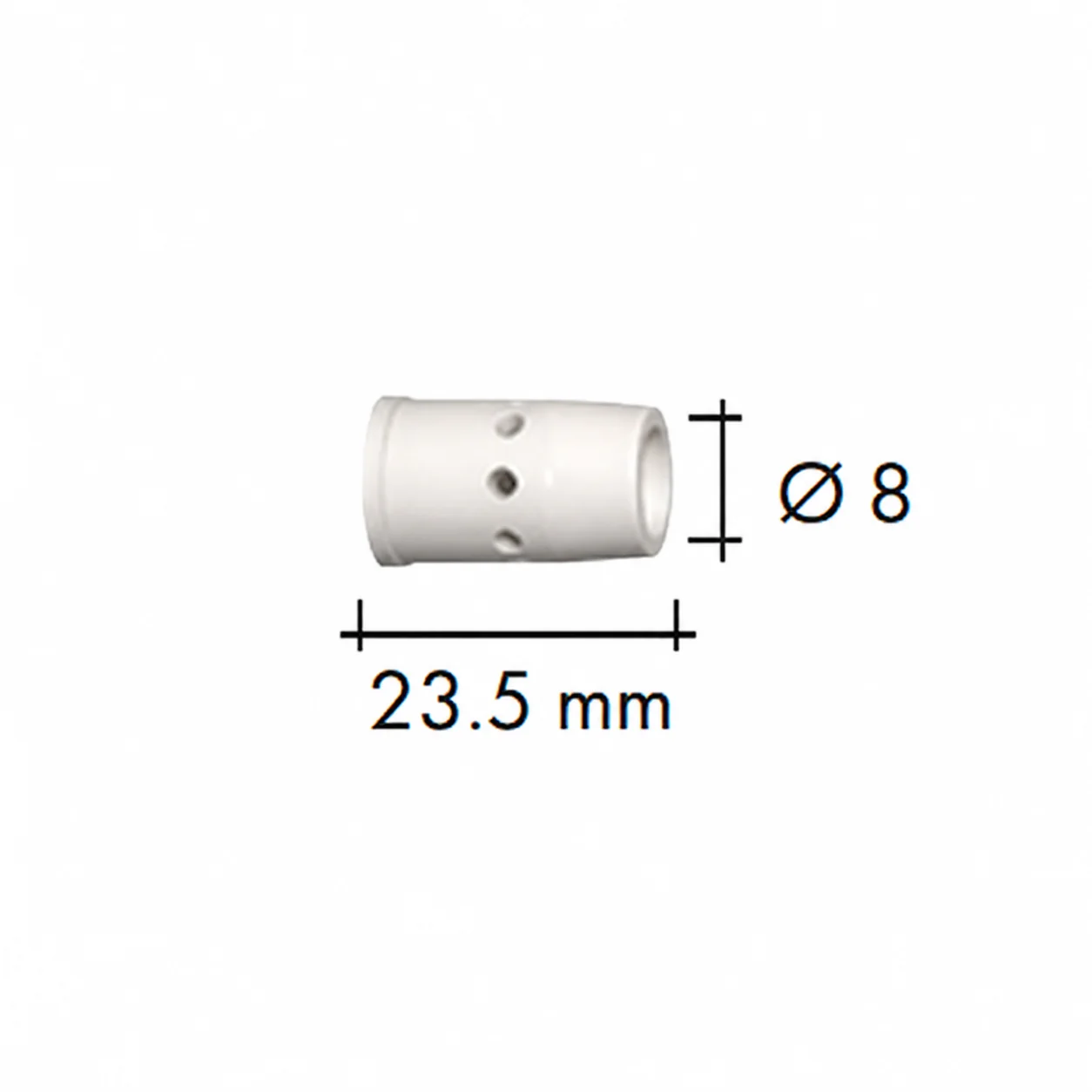 ABIROB 350 GC — gas diffuser (10 pcs.) (standard) — front view — ABICOR BINZEL — Welding Torch Wear Parts & Spares