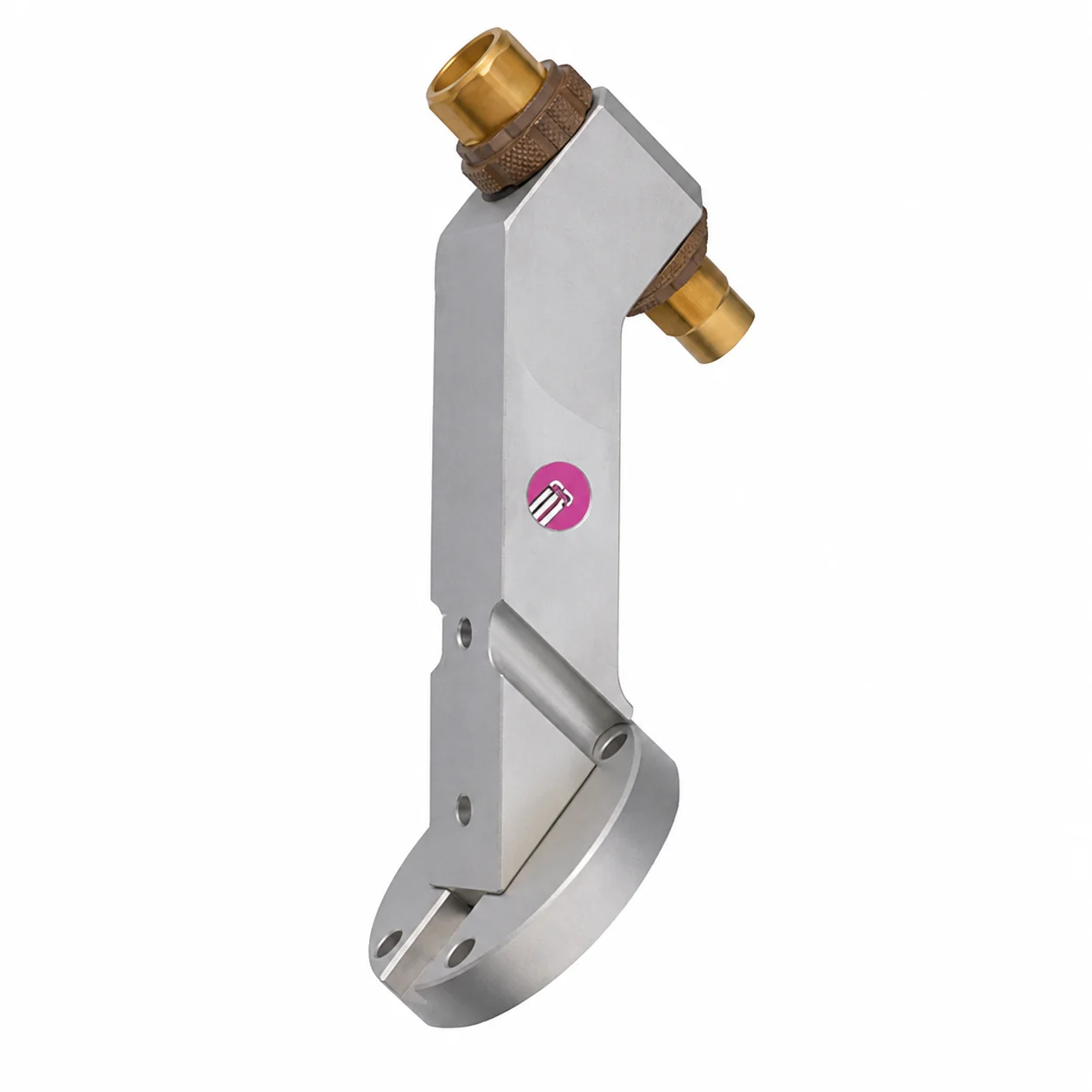 ABIROB 350 GC — holder / alignment jig (I-bracket (collision software)) — front view — ABICOR BINZEL — Robot Torch Mounts & Peripherals