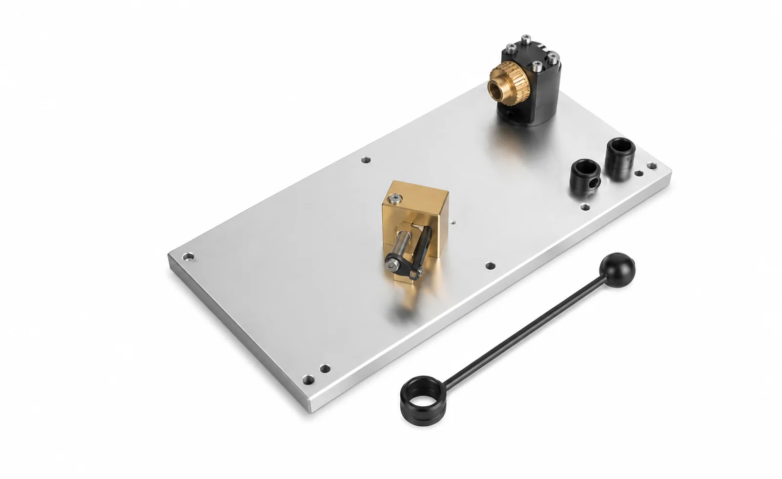 ABIROB 350 GC — holder / alignment jig (alignment jig 35° standard) — front view — ABICOR BINZEL — Robot Torch Mounts & Peripherals