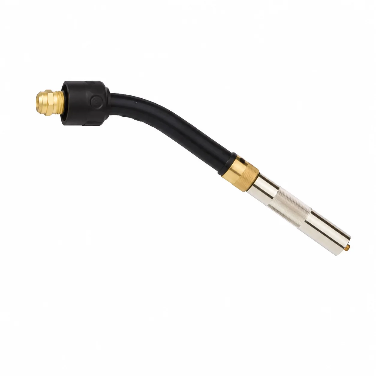 ABIROB 350 GC — robotic torch neck, gas cooled (short 30°) — front view — ABICOR BINZEL — Torch Necks