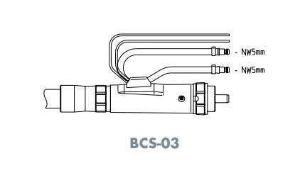 ABITIG WH cable assemblies — cable assembly cpl. (BCS) (BCS-03, 8.00 m) — front view — ABICOR BINZEL — TIG Cables & Hoses