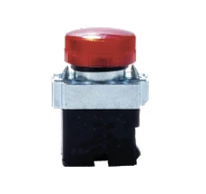 BCH BML22PL Pilot LED Indicating Light, green lens, metal housing, panel mount, 22mm diameter