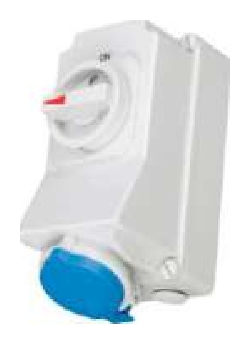 BCH BPX1MIV341 Interlocked Switched Socket, Vertical (16A, 3P, 230V, IP44)