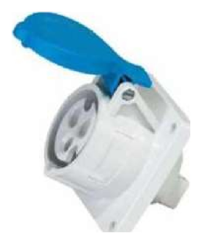 BCH BPX3PSS341 Panel Mounted Straight Socket (63A, 3P, 230V, IP44)