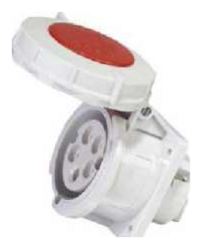 BCH BPX3PSS572 Panel Mounted Straight Socket (63A, 5P, 415V, IP67)