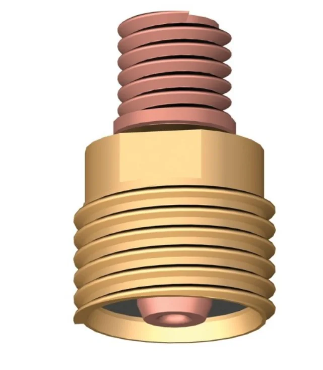 Binzel 1.0mm Gas Lens T17/18/26 Bin45V24 — front view — ABICOR BINZEL — Welding Consumables & Spare Parts