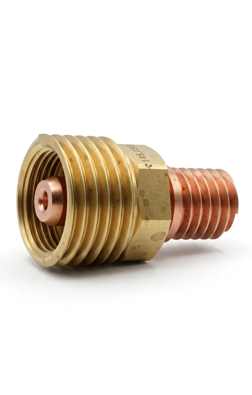 Binzel 1.0mm Gas Lens T9/20 Bin45V42 — front view — ABICOR BINZEL — Welding Consumables & Spare Parts
