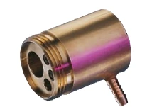 ABICOR BINZEL brass body gas radial welding torch with cylindrical shape and nozzle