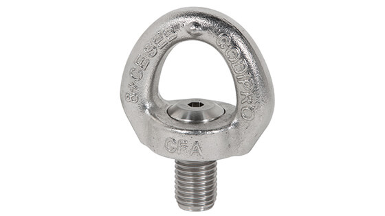 CODIPRO SS.SEB Stainless Steel 316L Swivel Eye Bolt (M8-M24 / UNC 3/8"-1/2", WLL 0.2-2.5 t - lifting point Saudi Arabia - vie