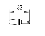 Contact tip CuCrZr 1.0mm diameter by ABICOR BINZEL, cylindrical copper-chromium-zirconium alloy welding consumable