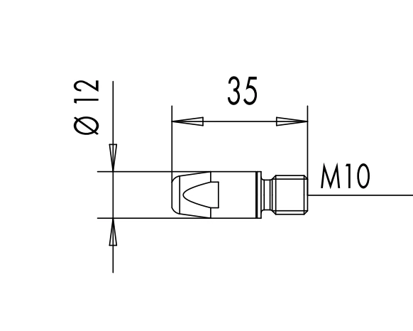 ABICOR BINZEL contact tip M10 CuCrZr silver-plated, 1.2mm diameter, for MIG/MAG welding torches and robotic welding guns
