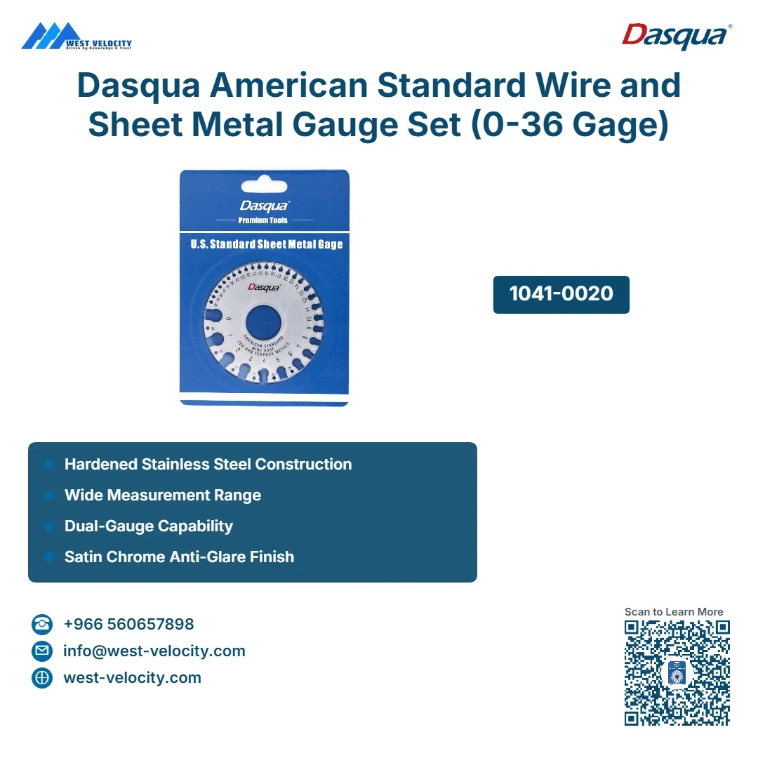 Dasqua American Standard Wire and Sheet Metal Gauge Set (0-36 Gage) - Dasqua - SKU: 1041-0020
