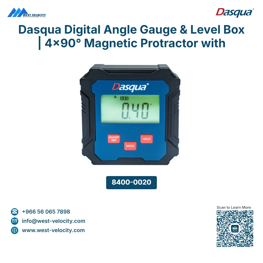 Dasqua Digital Angle Gauge & Level Box | 4x90° Magnetic Protractor with Backlight - Dasqua - SKU: 8400-0020 - Available in Saudi Arabia