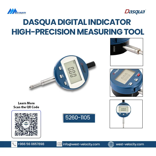 Dasqua Digital Indicator - High Precision 0.01mm Resolution (Optional Range 12.7mm to 101.6mm) - Dasqua - SKU: 5260-1105