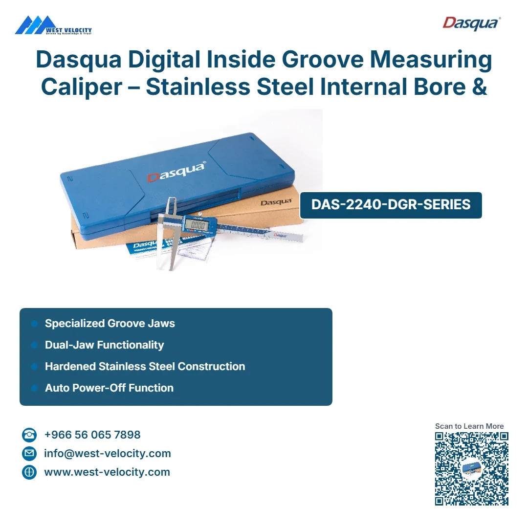 Dasqua Digital Inside Groove Measuring Caliper – Stainless Steel Internal Bore & Groove Diameter Gauge - Dasqua - SKU: 2240-0025