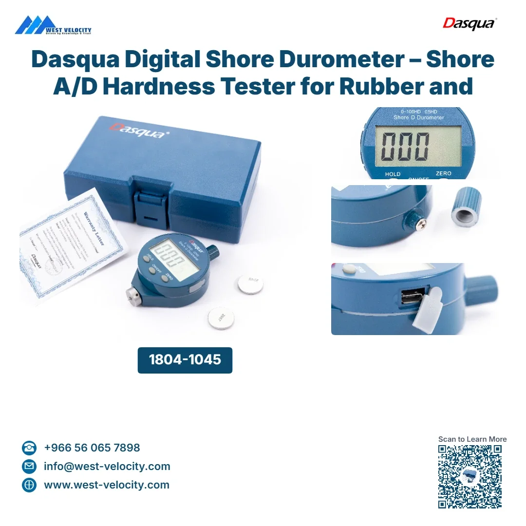 Dasqua Digital Shore Durometer – Shore A/D Hardness Tester for Rubber and Plastic - Dasqua - SKU: 1804-1045 - Available in Saudi Arabia