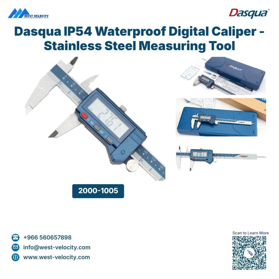 Dasqua IP54 Waterproof Digital Caliper - Stainless Steel Measuring Tool (0-6"/8"/12") - Dasqua - SKU: 2000-1005 - Available in Saudi Arabia