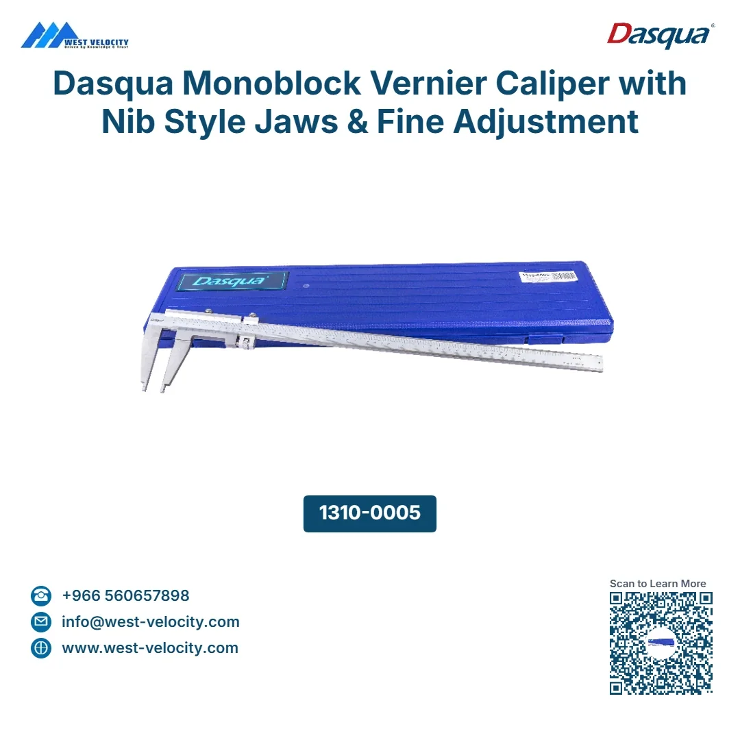 Dasqua Monoblock Vernier Caliper with Nib Style Jaws & Fine Adjustment - Dasqua - SKU: 1310-0005 - Available in Saudi Arabia