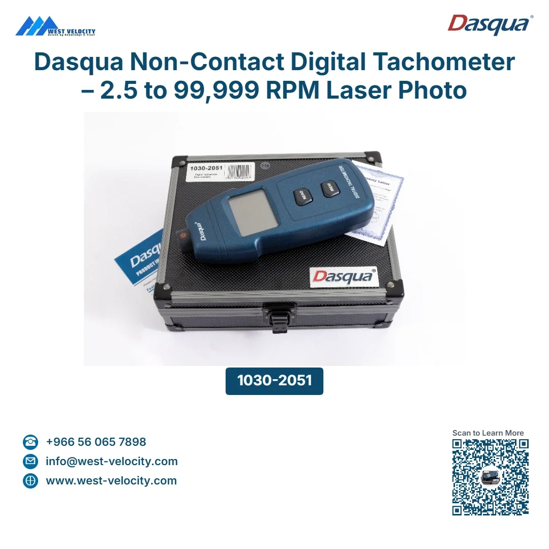 Dasqua Non-Contact Digital Tachometer – 2.5 to 99,999 RPM Laser Photo Tachometer - Dasqua - SKU: 1030-2051 - Available in Saudi Arabia