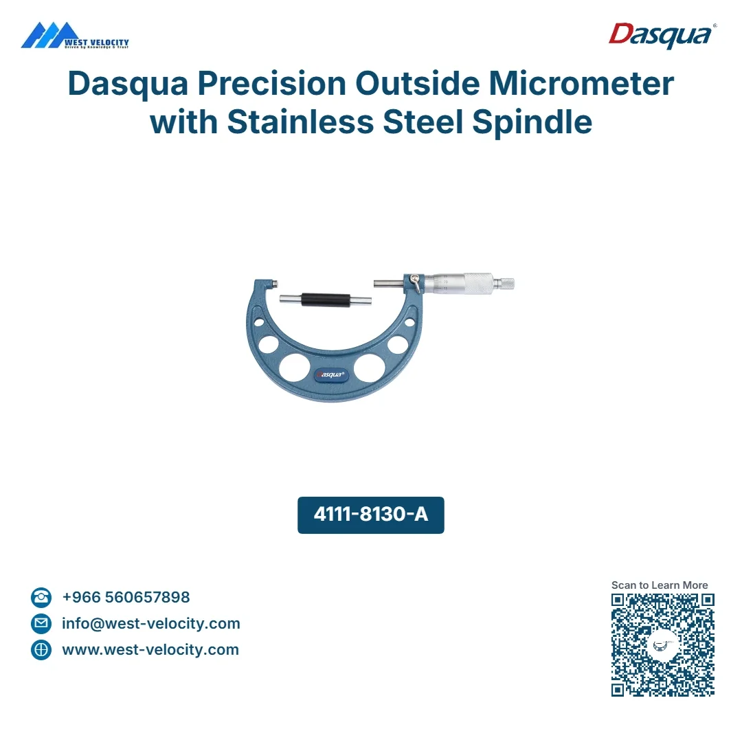 Dasqua Precision Outside Micrometer with Stainless Steel Spindle - Dasqua - SKU: 4111-8130-A - Available in Saudi Arabia