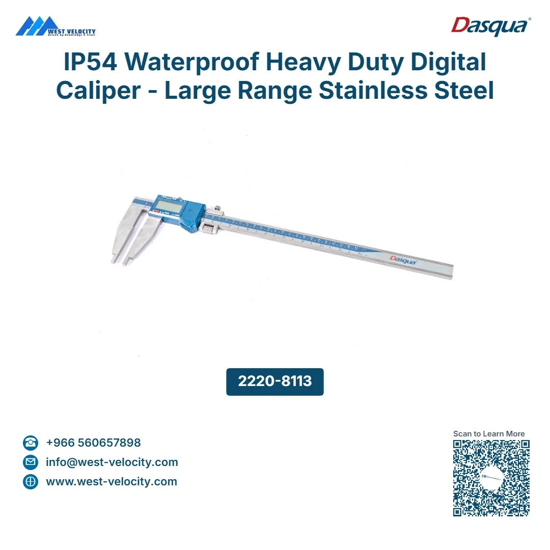 IP54 Waterproof Heavy Duty Digital Caliper - Large Range Stainless Steel Vernier Caliper (300mm to 2000mm) - Dasqua - SKU: 2220-8113 - Available in Saudi Arabia