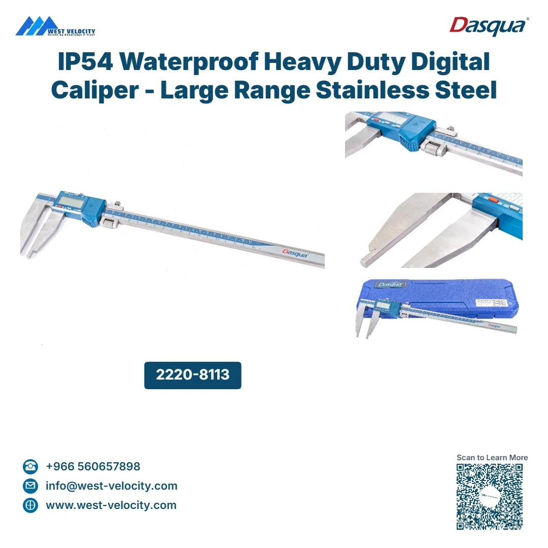 IP54 Waterproof Heavy Duty Digital Caliper - Large Range Stainless Steel Vernier Caliper (300mm to 2000mm) - Dasqua - SKU: 2220-8113 - Available in Saudi Arabia