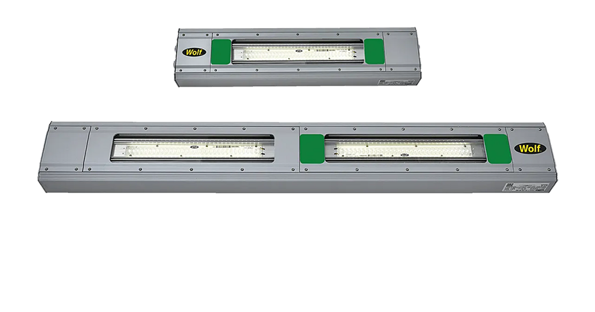 LMXE EMERGENCY LINEAR FFA — front view — Wolf Safety — Installed ATEX Lighting