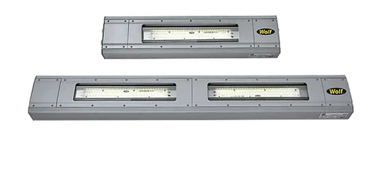 LMX LINEAR FFA — front view — Wolf Safety — Installed ATEX Lighting