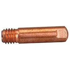 MB EVO PRO 15 / 25 — contact tip CuCrZr M6 (10 pcs.) (Ø 0.8 for PRO 15) — front view — ABICOR BINZEL — Welding Torch Wear Parts & Spares