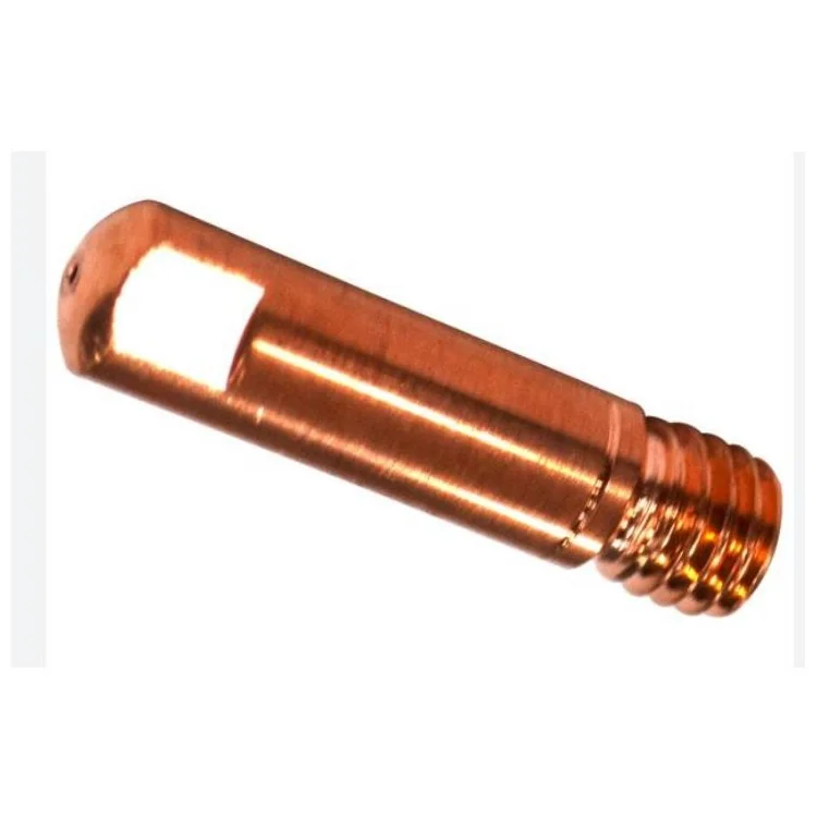 MB EVO PRO 15 / 25 — contact tip CuCrZr M6 (10 pcs.) (Ø 1.0 for PRO 15) — front view — ABICOR BINZEL — Welding Torch Wear Parts & Spares