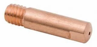 MB EVO PRO 15 / 25 — contact tip E-Cu M6 (10 pcs.) (Ø 0.6 for PRO 15) — front view — ABICOR BINZEL — Welding Torch Wear Parts & Spares