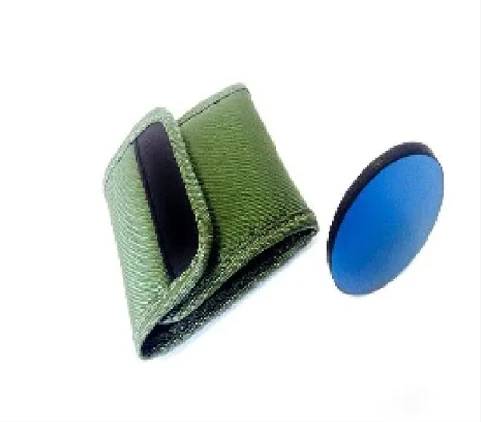 Wolf Safety MOD NVG compatible filter for night vision goggles, green tinted lens shown