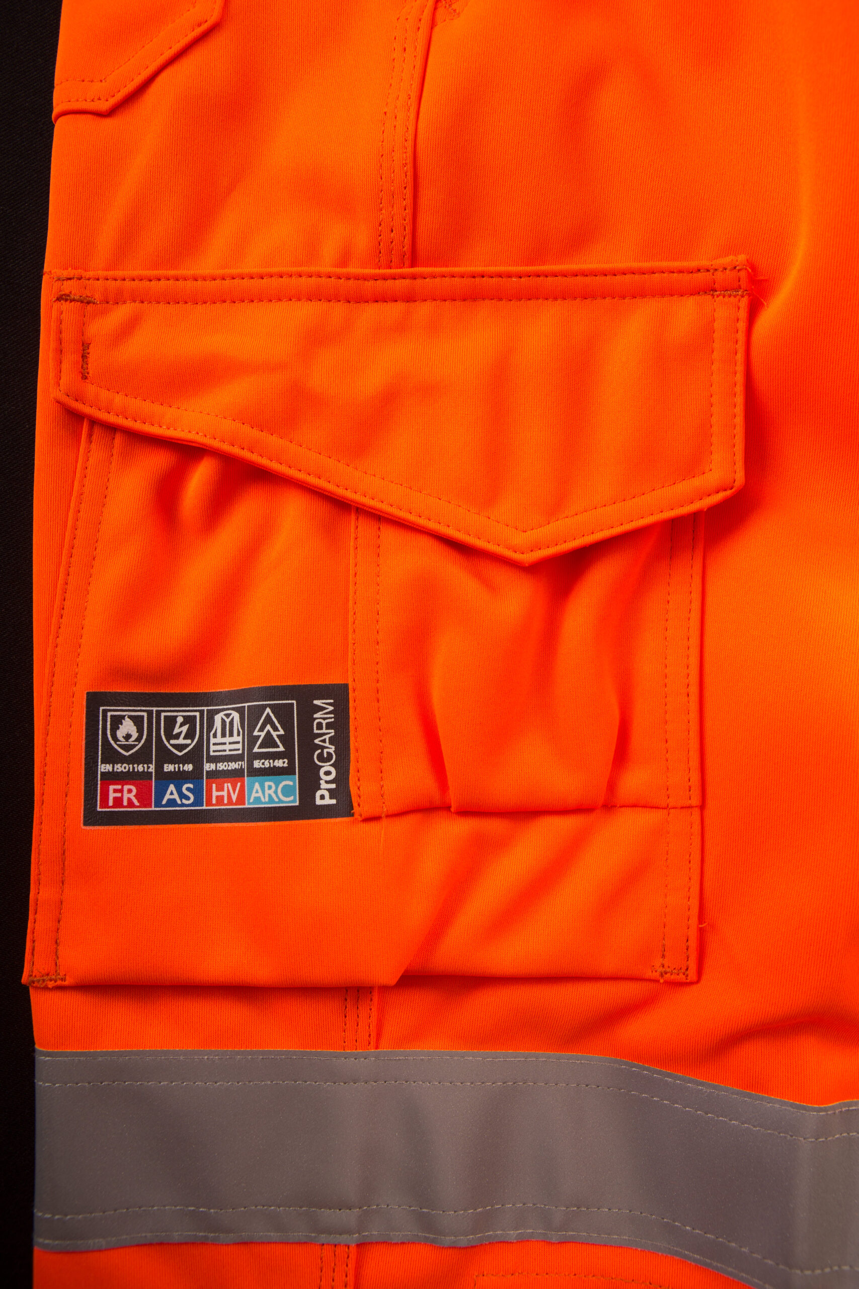 ProGARM 4616 Hi-Vis Orange FR Trousers (8 cal/APC 1) - detail view - ProGARM arc flash clothing Saudi Arabia