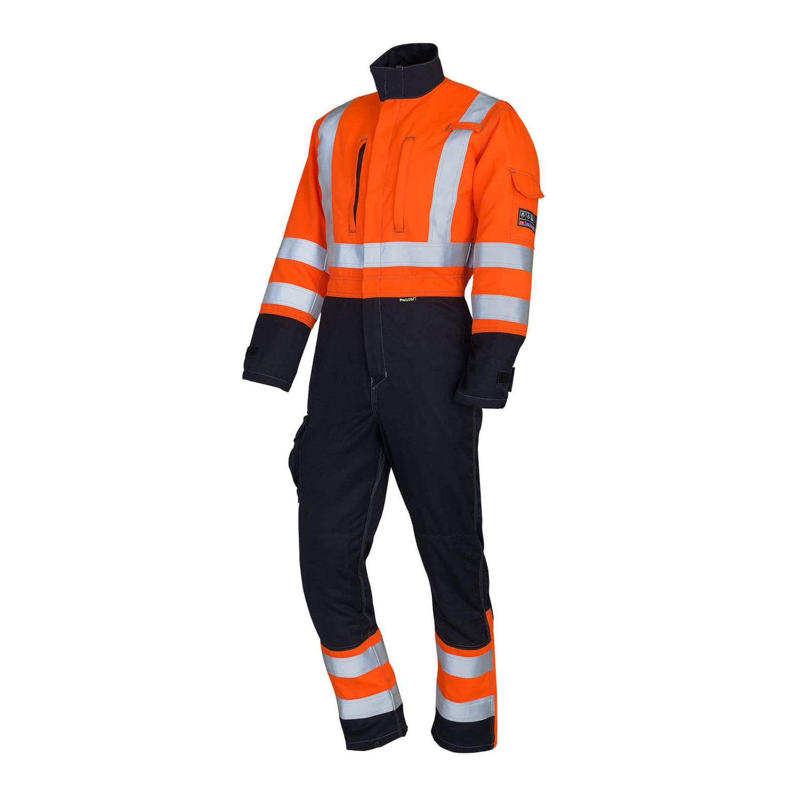 ProGARM 4658 Orange Two-Tone Coverall (8 cal/APC 1) - front view - ProGARM arc flash clothing Saudi Arabia