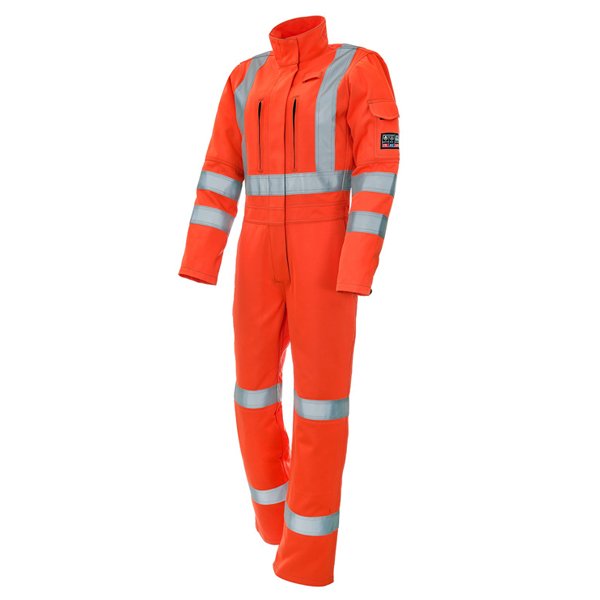 ProGARM 4694 Hi-vis Orange Ladies Arc Coverall (6.2 cal/APC 1) - front view - ProGARM arc flash clothing Saudi Arabia