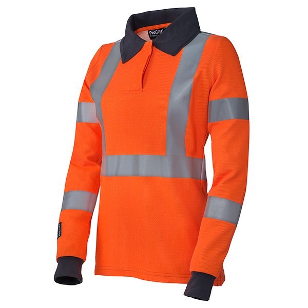 ProGARM 5292 Ladies Arc Rated Polo Shirt (5.9 cal/APC 1) - front view - ProGARM arc flash clothing Saudi Arabia