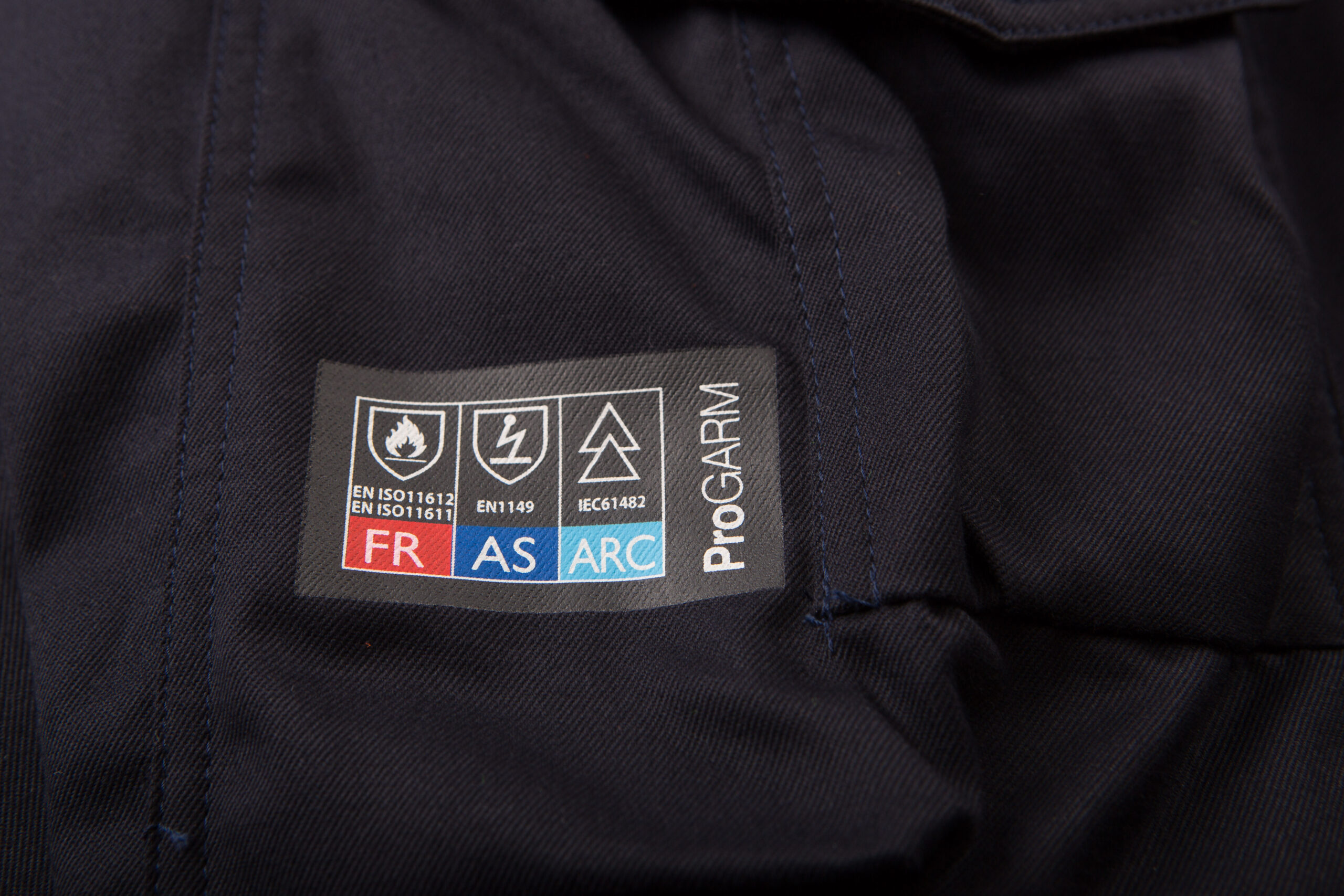 ProGARM 7636 Navy Arc Flash Trousers for women, 8 cal/cm² ATPV protection, flame-resistant workwear