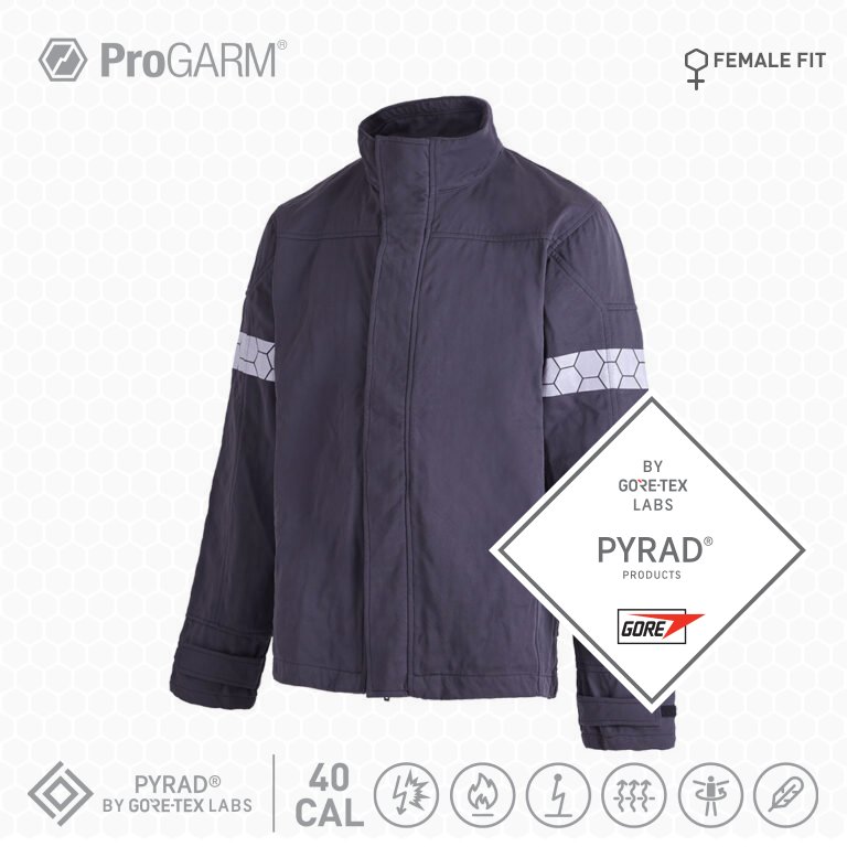 ProGARM 9505F ARC 4 Female Switching Suit Jacket GORE-TEX PYRAD (40 cal/APC 2) - front view - ProGARM arc flash clothing Saudi Arabia