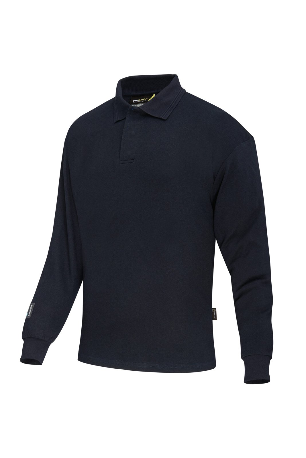 ProGARM PS220M navy polo shirt for men with 5.1 Cal arc flash protection and APC 1 rating