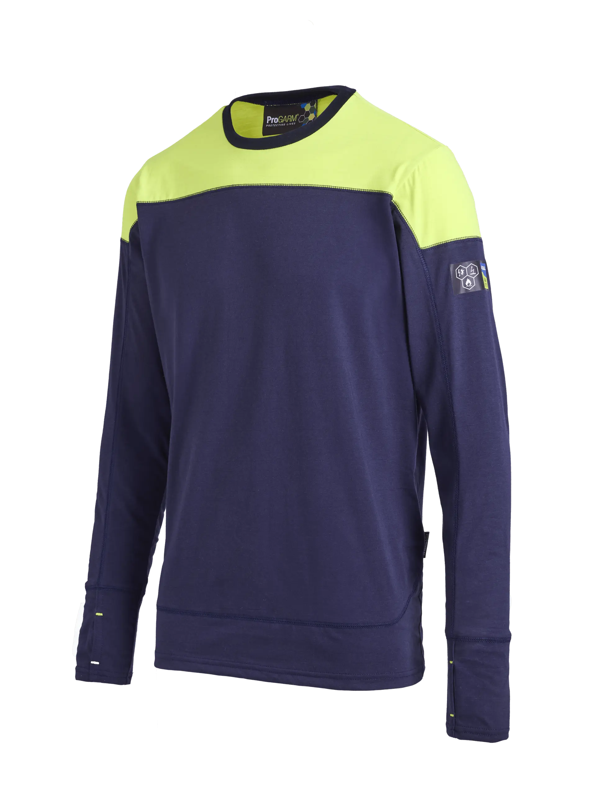 ProGARM TS250M Hi-Vis Long Sleeved T-Shirt - back view - ProGARM arc flash clothing Saudi Arabia