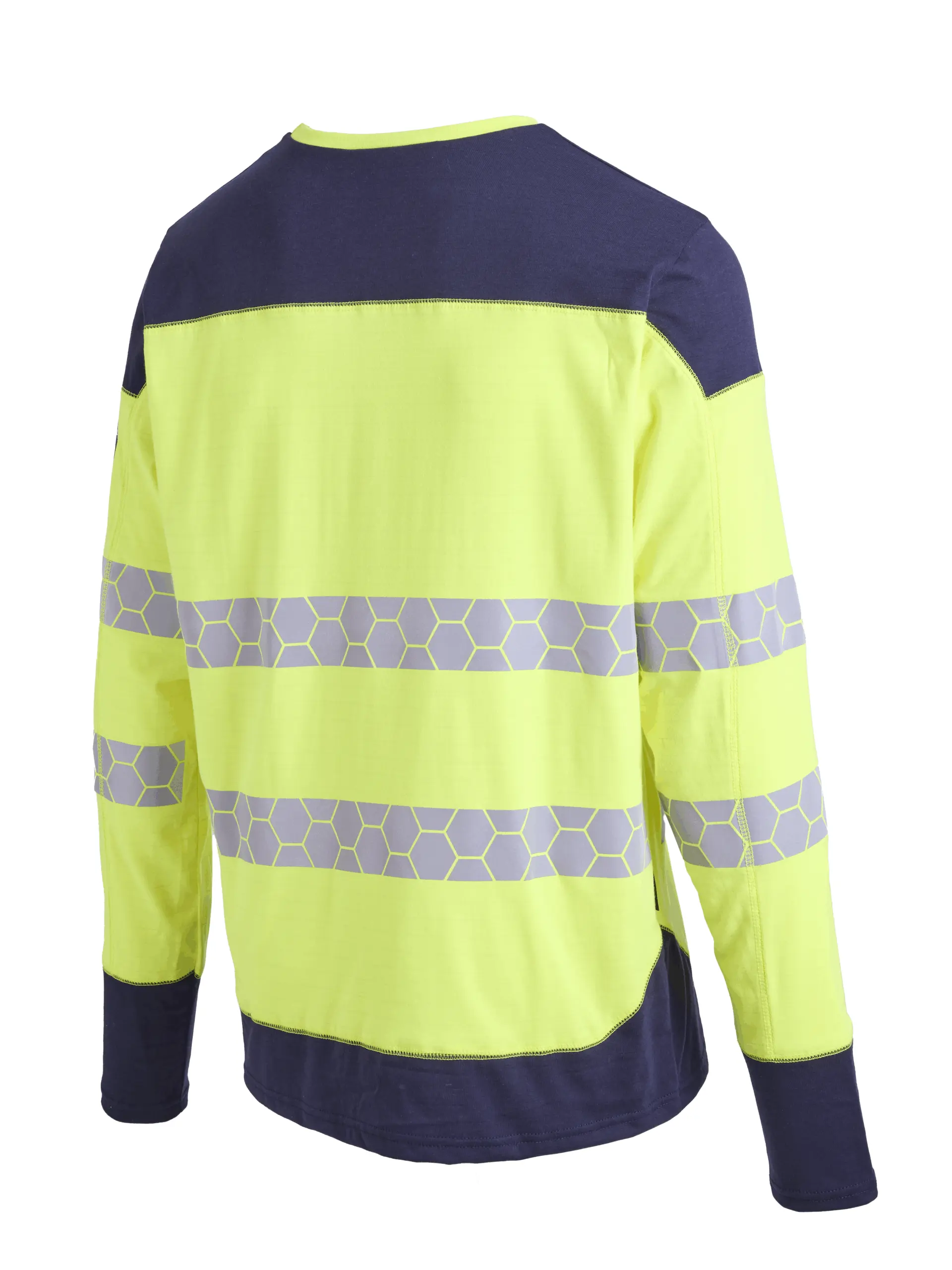 ProGARM TS255M Hi-Vis Long Sleeved Gen 2 T-Shirt (4.1 cal/APC 1) - back view - ProGARM arc flash clothing Saudi Arabia