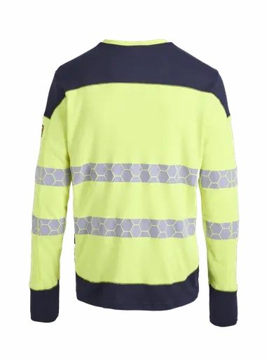 ProGARM TS259 Hi-Vis Yellow Long Sleeved Arc Flash Female T-Shirt (8.3 cal/APC 1) - detail view - ProGARM arc flash clothing Saudi Arabia