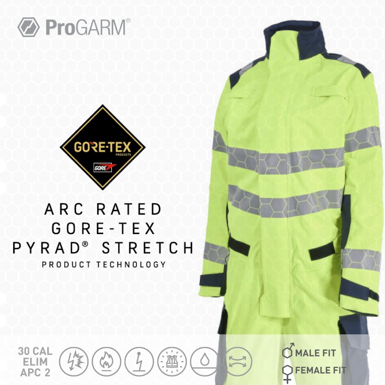 ProGARM WB250 GORE-TEX PYRAD stretch arc flash coverall with waterproof protection