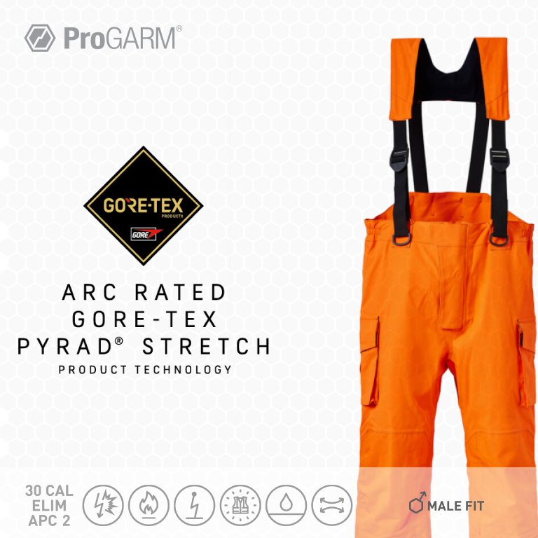 ProGARM WT240M GORE-TEX PYRAD Stretch Trousers (30 cal/APC 2) - front view - ProGARM arc flash clothing Saudi Arabia