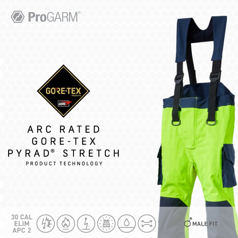 ProGARM WT252M GORE-TEX PYRAD Stretch Trousers Male Fit (30 cal/APC 2) - front view - ProGARM arc flash clothing Saudi Arabia