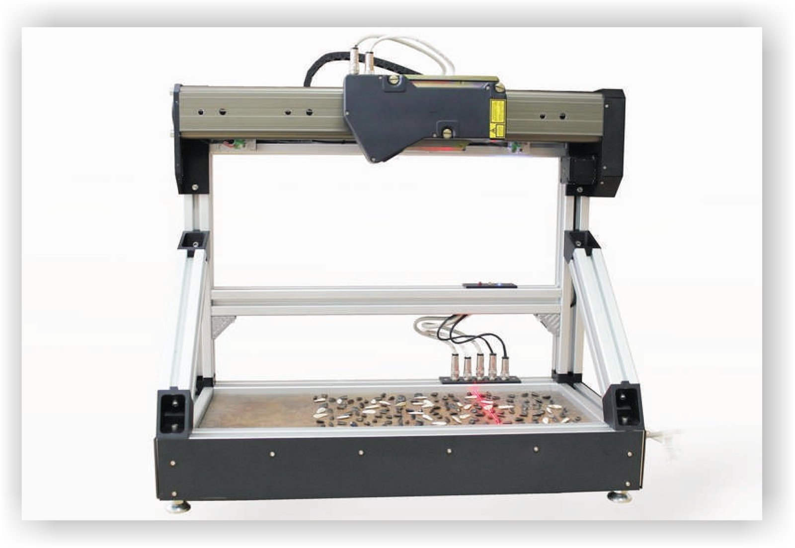 RIFTEK 3D Laser Sorting Machine — front view — RIFTEK — Laser Measurement Systems